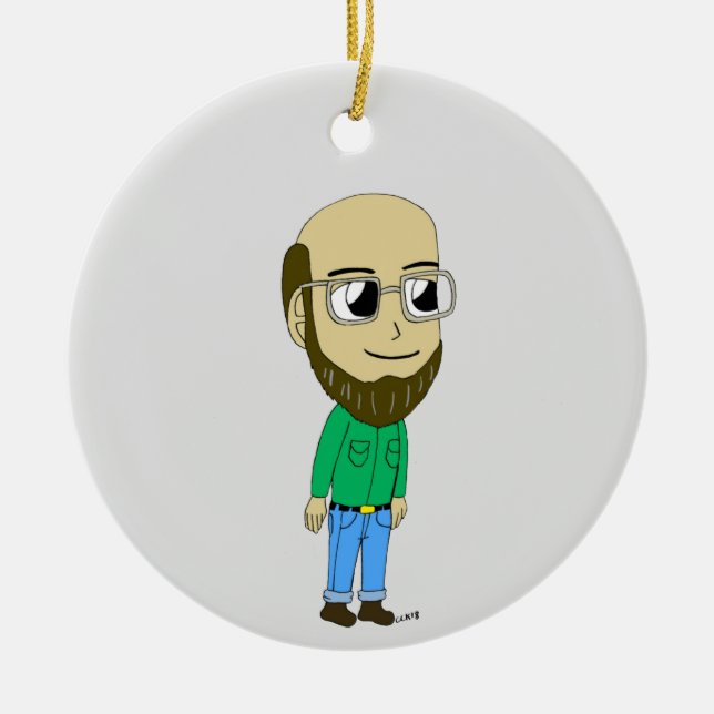 chibi    ceramic ornament (Front)