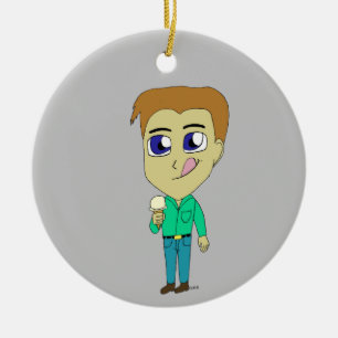 chibi ceramic ornament