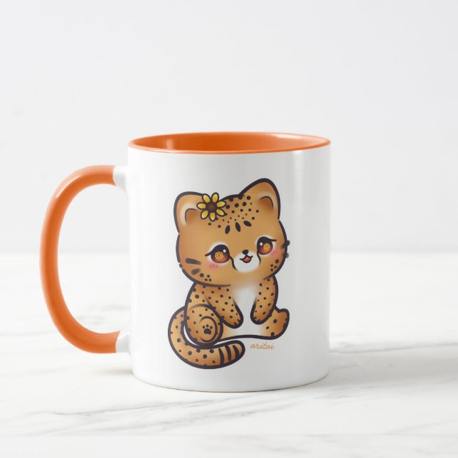 Chibi Cheetah Aritai Mug (Left)