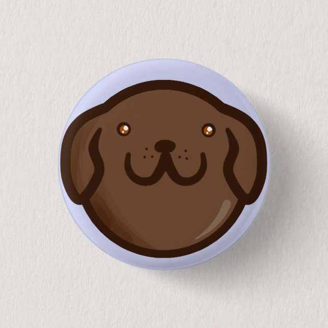 Chibi Chesapeake Bay Retriever 1 Inch Round Button (Front)