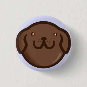 Chibi Chesapeake Bay Retriever 1 Inch Round Button