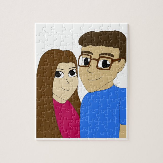 Chibi couple jigsaw puzzle (Vertical)