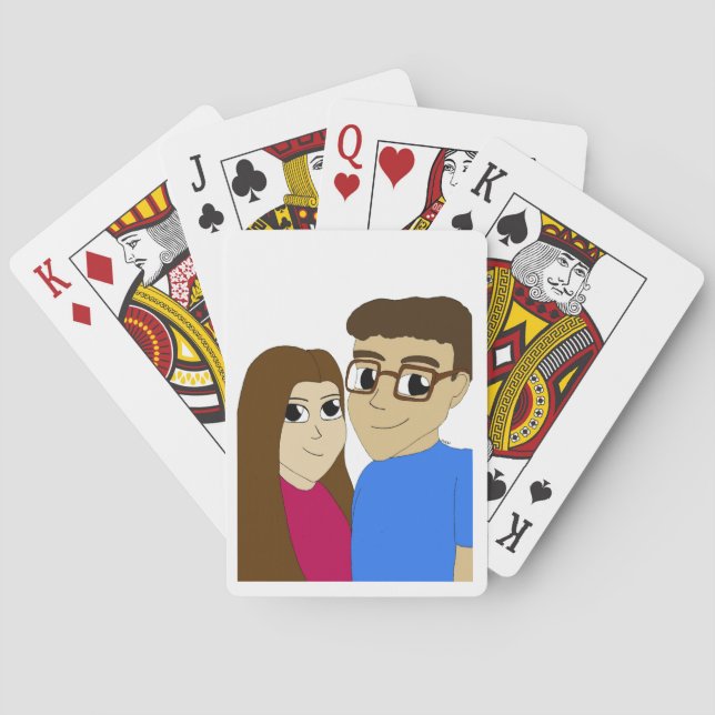 Chibi couple playing cards (Back)
