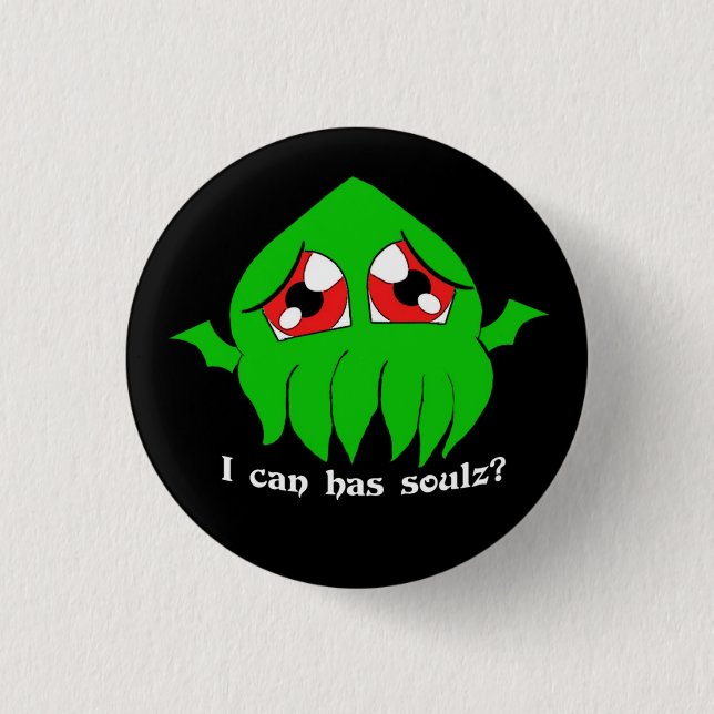 Chibi Cthulu lolthulu 1 Inch Round Button (Front)