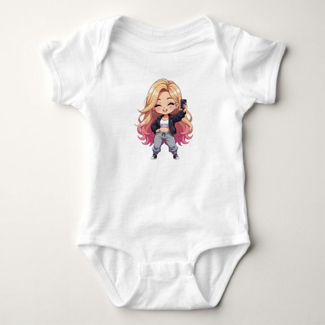 Chibi Cutie Baby Bodysuit (Front)