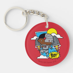 Chibi Cyborg Blast Off! Keychain