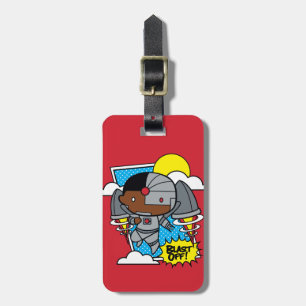 Chibi Cyborg Blast Off! Luggage Tag