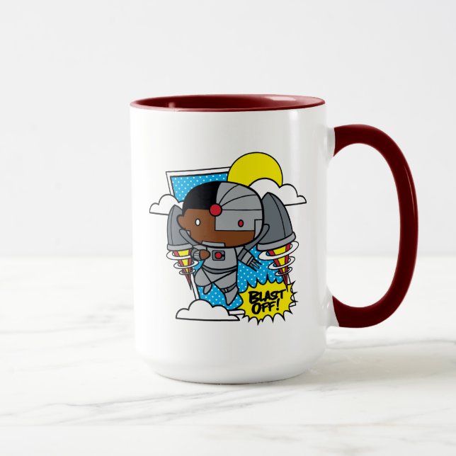 Chibi Cyborg Blast Off! Mug (Right)