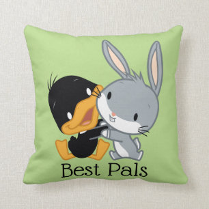 Chibi DAFFY DUCK™ & BUGS BUNNY™ Throw Pillow