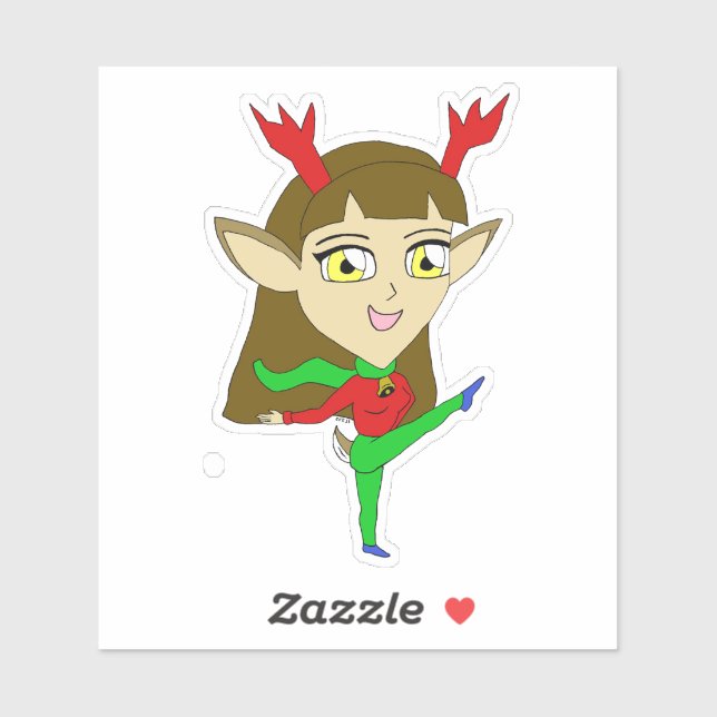 chibi dancing reindeer girl    (Sheet)