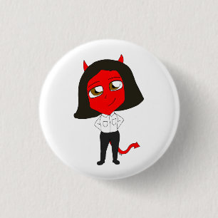 chibi devil girl 1 inch round button
