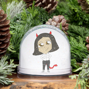 chibi devil girl snowglobe