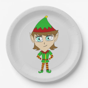 chibi elf  paper plate
