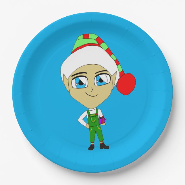 chibi elf       paper plate (Front)