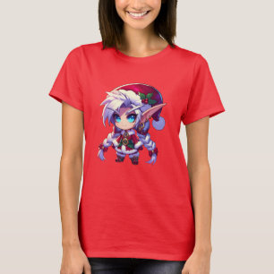 Chibi Fantasy Christmas Elf T-Shirt