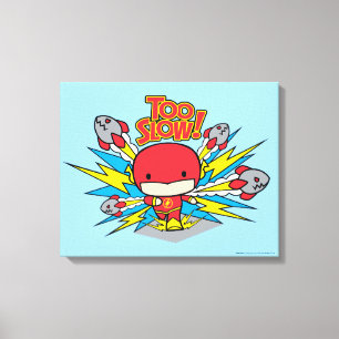 Chibi Flash Outrunning Rockets Canvas Print