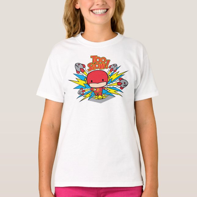 Chibi Flash Outrunning Rockets T-Shirt (Front)