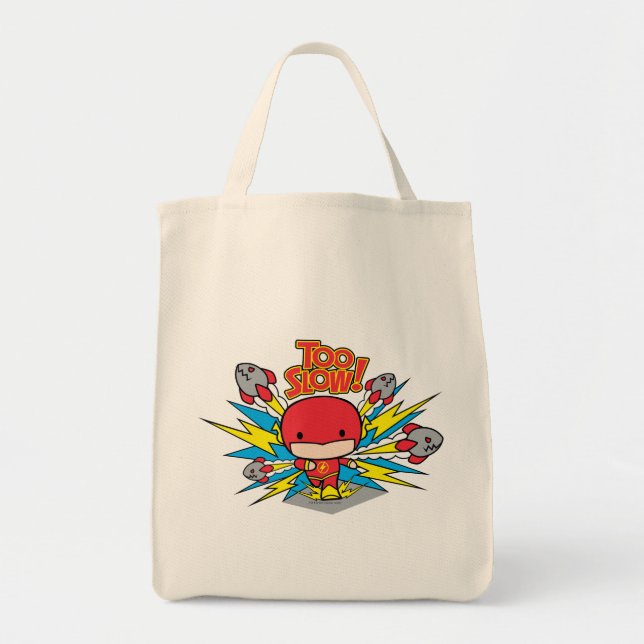Chibi Flash Outrunning Rockets Tote Bag (Front)