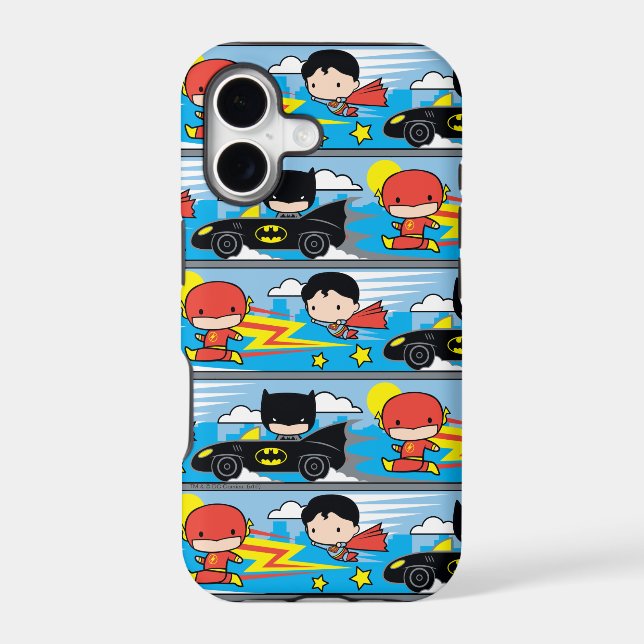 Chibi Flash, Superman, and Batman Racing Pattern (Back)