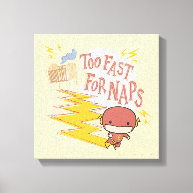Chibi Flash | Too Fast For Naps Canvas Print (Front)
