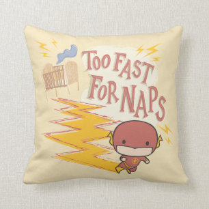 Chibi Flash Too Fast For Naps Throw Pillow