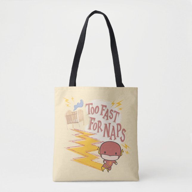 Chibi Flash | Too Fast For Naps Tote Bag (Front)