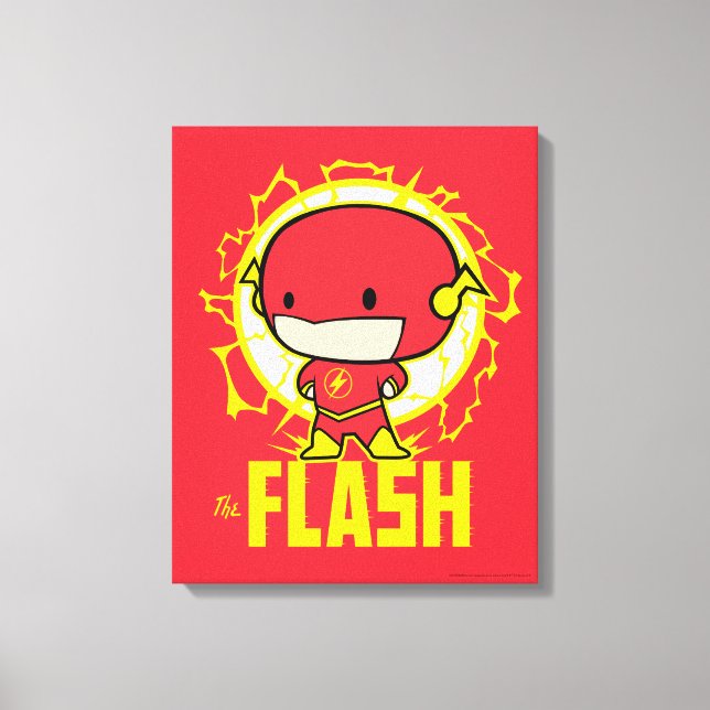 Chibi Flash With Electricity Canvas Print (Front)