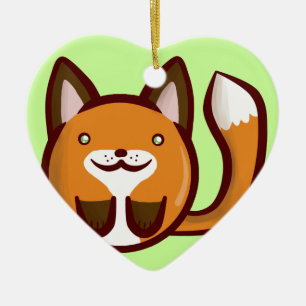 Chibi Fox Ceramic Ornament