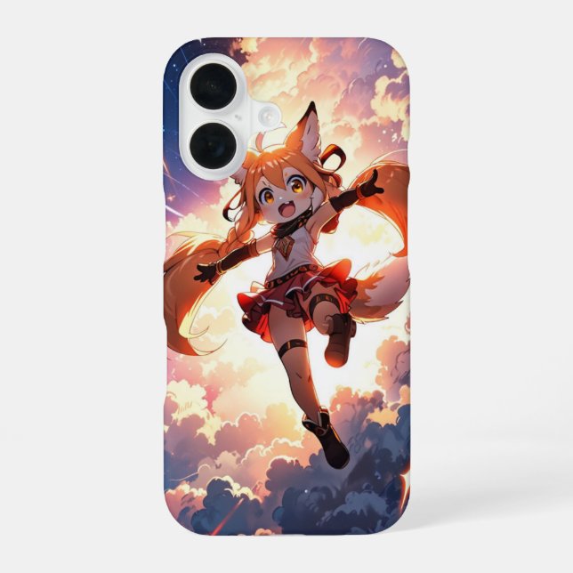 Chibi Fox Girl iPhone 16 Case (Back)