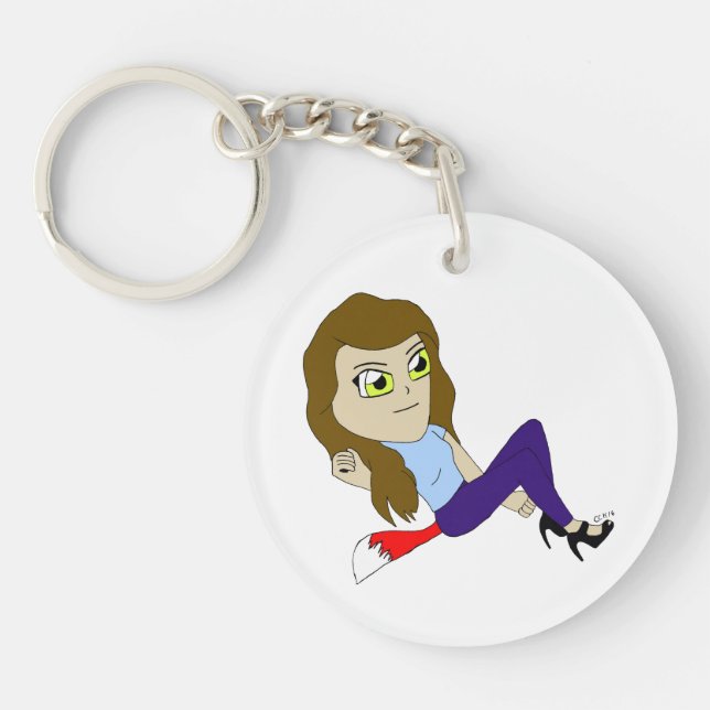 chibi foxy fille porte - clé (Devant)