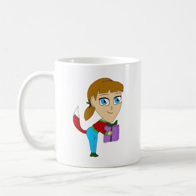 chibi foxy girl   coffee mug (Left)