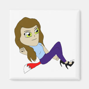 chibi foxy girl   magnet