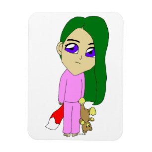 chibi foxy girl magnet