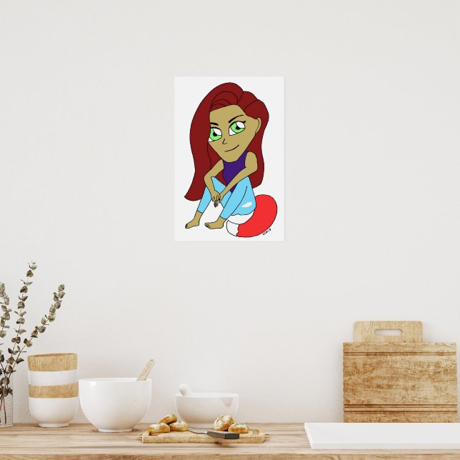 chibi foxy girl poster (Kitchen)