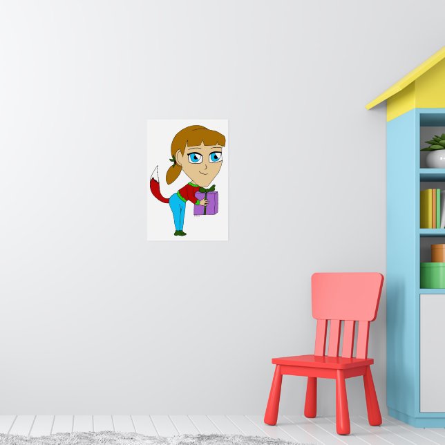 chibi foxy girl  poster (Nursery 1)