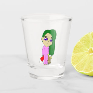 chibi foxy girl shot glass