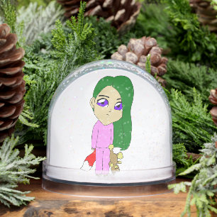chibi foxy girl snowglobe