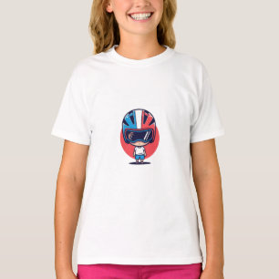 Chibi French Biker Racer Kids T-Shirt