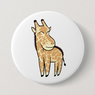 Chibi Giraffe 3 Inch Round Button