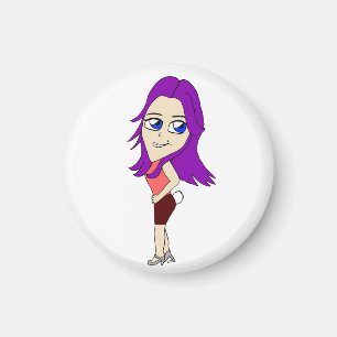 chibi girl with a bunny tail magnet