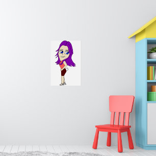 chibi girl with a bunny tail poster