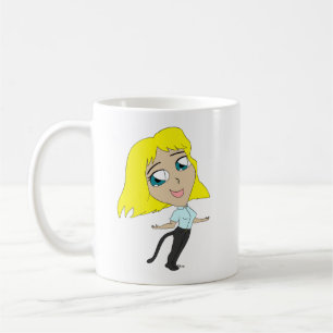 chibi girl with a tail coffee mug