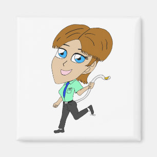 chibi girl with a tail  magnet