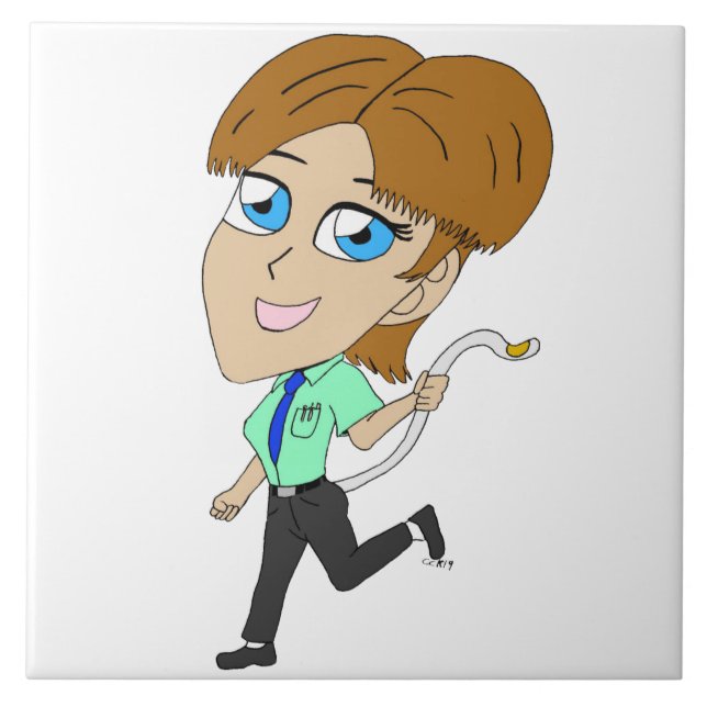 chibi girl with a tail    tile (Front)