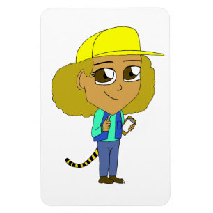 chibi girl with a tiger tail   magnet