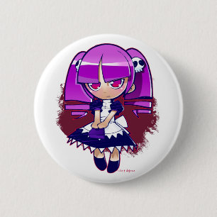 Chibi Goth 2 Inch Round Button