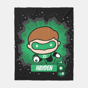 Chibi Green Lantern Flying Through Space Fleece Blanket