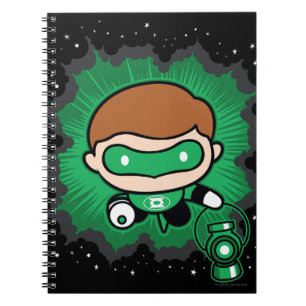 Chibi Green Lantern Flying Through Space Notebook