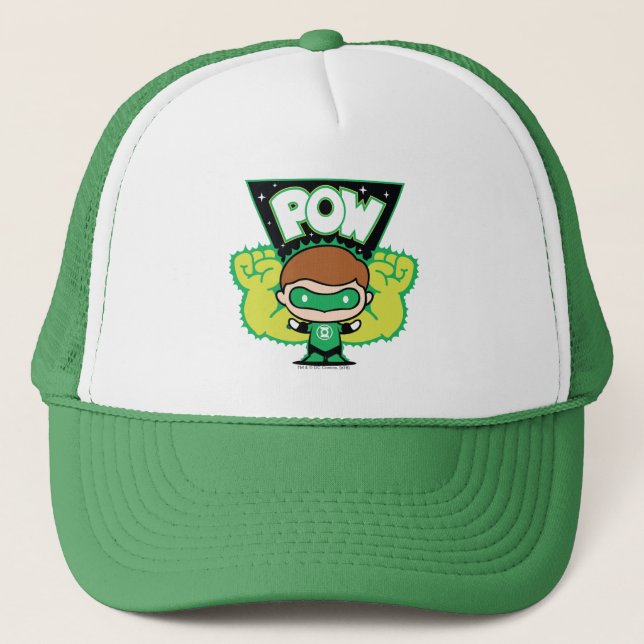 Chibi Green Lantern Forming Giant Fists Trucker Hat (Front)