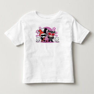 Chibi Harley Quinn & Chibi Catwoman With Cats Toddler T-shirt